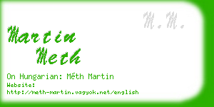 martin meth business card